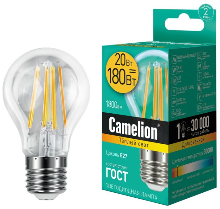 Лампа светодиодная Camelion E27 20Вт