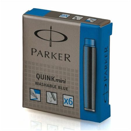 Картридж  Parker  Quink mini синий 6 шт в упаковке