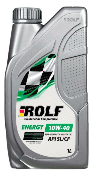 Масло моторное ROLF Energy 10W40 API SL/CF полусинтетическое, 1л
