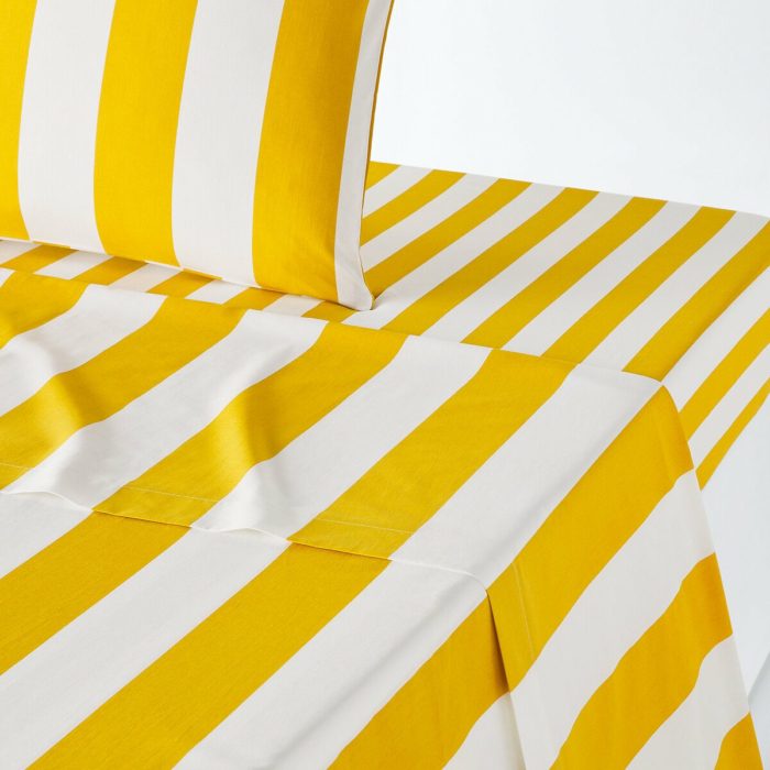 Простыня LaRedoute Классическая из хлопковой ткани Hendaye 270 x 290 см желтый