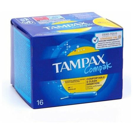 Tampax Тампоны с аппликатором, Compak Regular Duo, 16 шт.