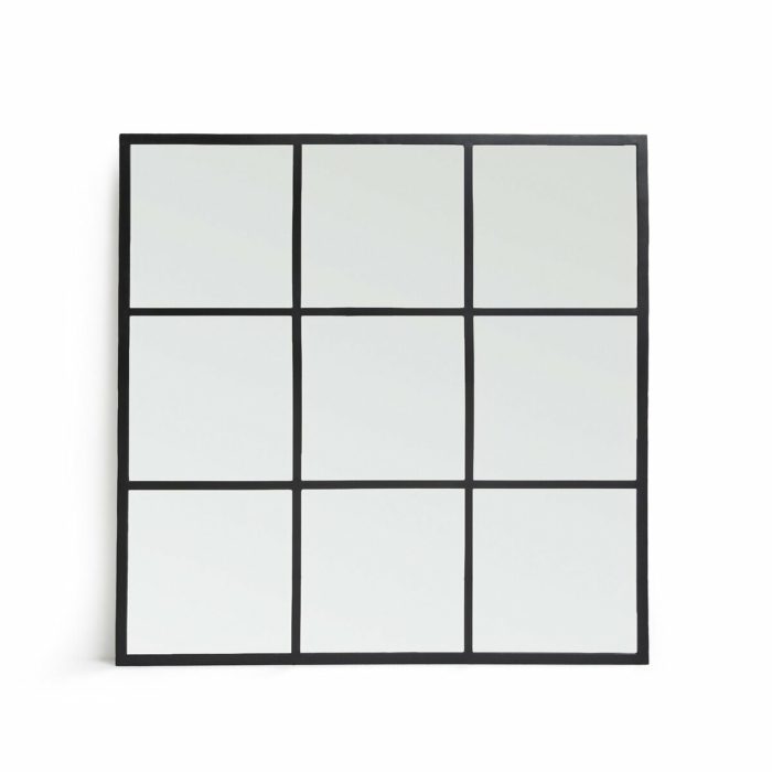 Зеркало LaRedoute Из металла в стиле хай-тек 120 x 120 см Lenaig единый размер черный
