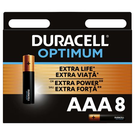 Батарейки Duracell Optimum AAA, 8 шт