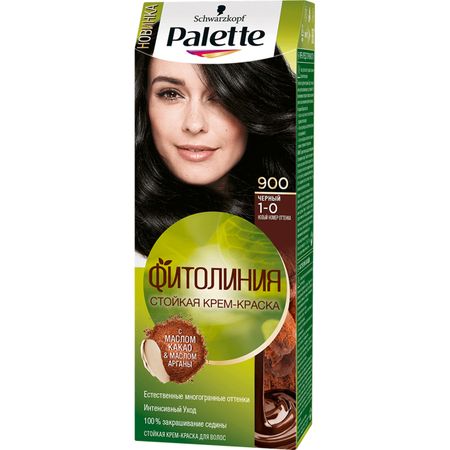 Крем-краска для волос Palette Фитолиния 1-0, 900 Черный 110 мл
