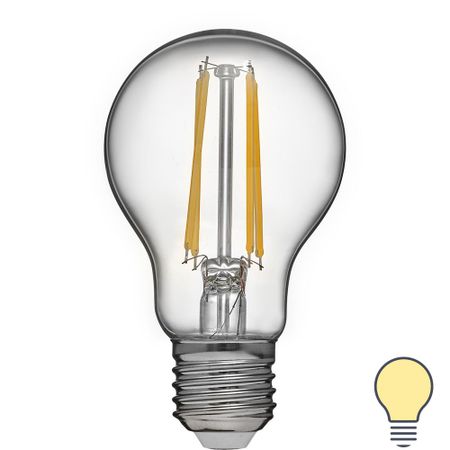 Лампа светодиодная Volpe LEDF E27 220-240 В 9 Вт груша прозрачная 1000 лм теплый белый свет