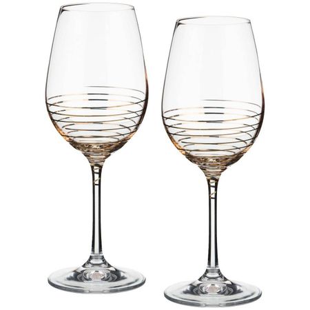 Набор бокалов Crystalex A.S. виола золото для вина 350 мл 2 шт
