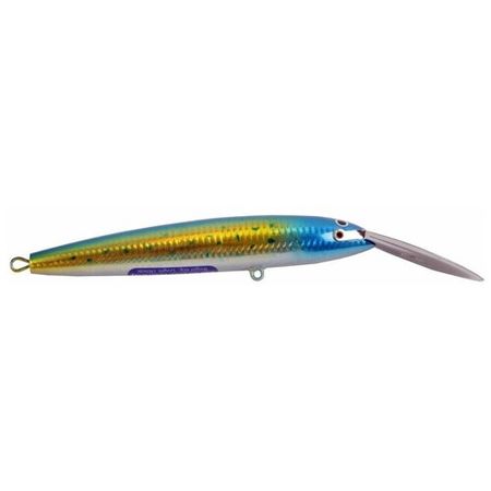Воблер погружной Blue Marlin Troll 90 мм 17 г тонущий 1-10 м для ловли хищника на троллинг в пресной и соленой воде, основной цвет Золотой