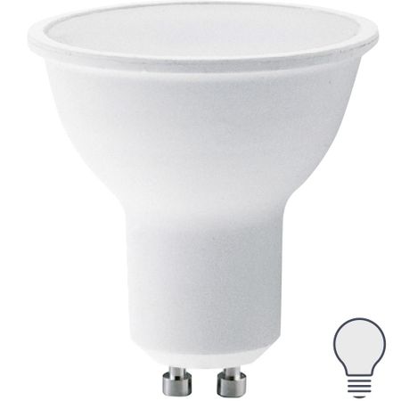 Лампа светодиодная Lexman GU10 175-250 В 6 Вт спот матовая 500 лм нейтральный белый свет