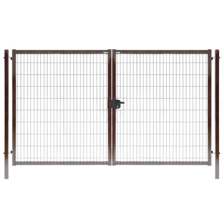 Ворота Grand Line, Medium 1.73x3.5 м цвет коричневый RAL 8017