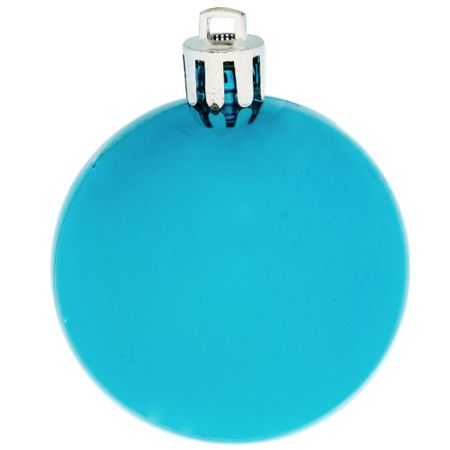 Елочный шар ø5 см пластик голубой