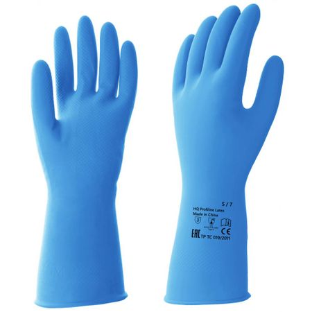Перчатки латексные HQ Profiline размер S цвет синий