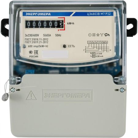 Счётчик электроэнергии ЦЭ6803В 1 230В М7 Р32 5-60А, трёхфазный