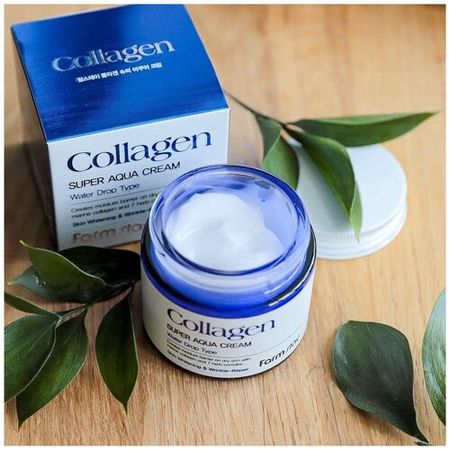 Увлажняющий крем для лица с гидролизированным коллагеном Farmstay Collagen Super Aqua Cream
