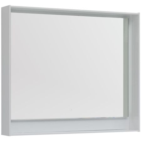 Зеркало с подсветкой «Мокка» 100 см цвет белый глянец