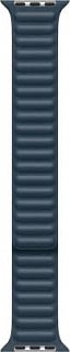 Браслет Gurdini Leather Link для AppleWatch  силикон темно-синий