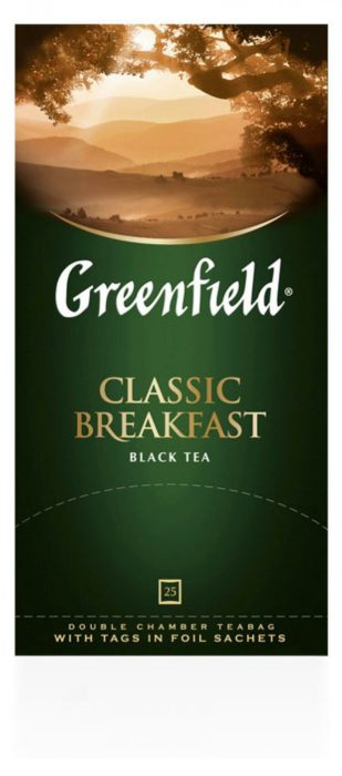 Чай черный Greenfield Classic Breakfast в пакетиках, 25х2 г