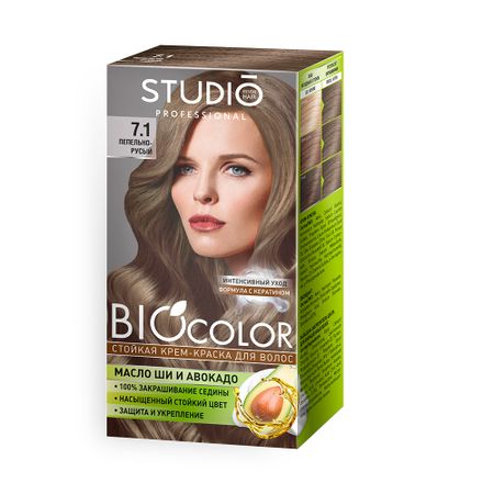 Краска для волос Biocolor 7.1 пепельно-русый