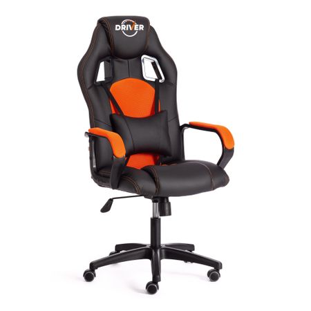 Кресло компьютерное TC Driver искусственная кожа чёрное с оранжевым 55х49х126 см