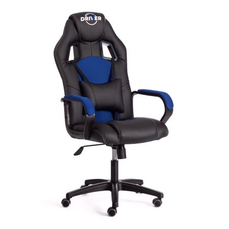 Кресло компьютерное TC Driver искусственная кожа чёрное с синим 55х49х126 см