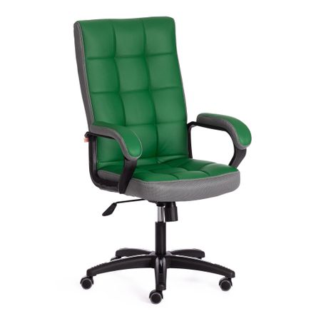 Кресло компьютерное TC искусственная кожа зелёное с серым 61х47х126 см