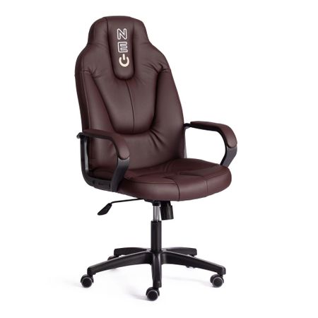 Кресло компьютерное TC Neo искусственная кожа коричневое 64х49х122 см