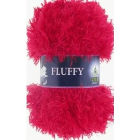 Пряжа Vita fancy Fluffy травка цикламен , 100%полиэстер, 80м, 100г, 1шт