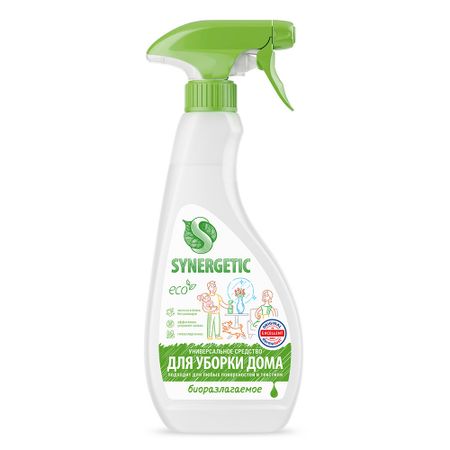 Чистящее средство для уборки дома Synergetic универсальное, гипоаллергенное, 0,5 л