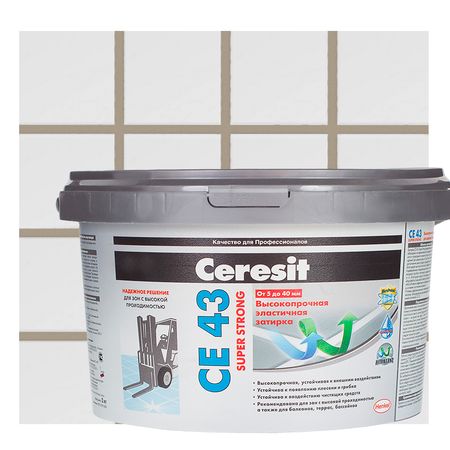 Затирка цементная Ceresit CE 43 водоотталкивающая цвет багамы 2 кг