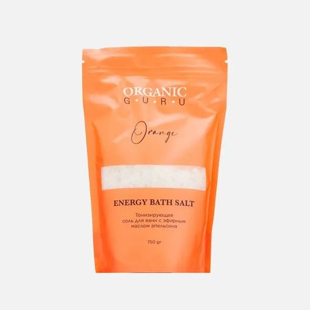 Соль для ванн Organic Guru тонизирующая с маслом апельсина 750 г