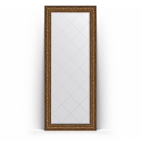 Зеркало напольное с гравировкой в багетной раме Evoform виньетка состаренная бронза 109 мм 85x205 см