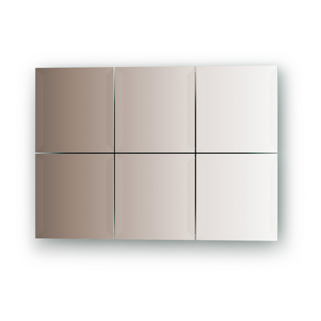 Зеркальная плитка с фацетом 15 мм бронза квадрат 15 х 15 см 6 шт Evoform