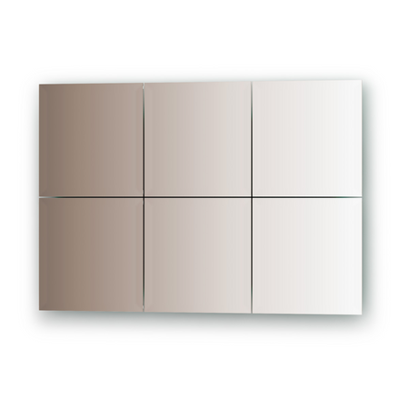 Зеркальная плитка с фацетом 15 мм бронза квадрат 20 х 20 см 6 шт Evoform