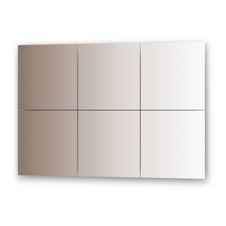 Зеркальная плитка с фацетом 15 мм бронза квадрат 30 х 30 см 6 шт Evoform