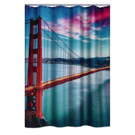 Штора для ванной Ridder Golden Gate Bridge разноцветная 200х180 см