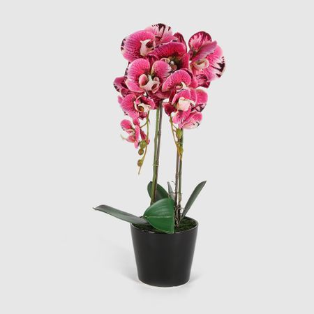 Цветок искусственный Fuzhou Light в горшке орхидея тигровая 62 см
