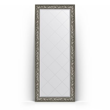 Зеркало напольное с гравировкой в багетной раме Evoform византия серебро 99 мм 84x203 см