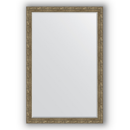 Зеркало с фацетом в багетной раме Evoform виньетка античная латунь 85 мм 115х175 см