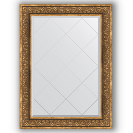 Зеркало с гравировкой в багетной раме Evoform вензель бронзовый 101 мм 79x106 см