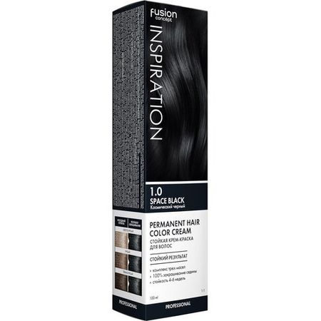 Крем-краска INSPIRATION для окрашивания волос CONCEPT FUSION 1.0 космический черный 100 мл