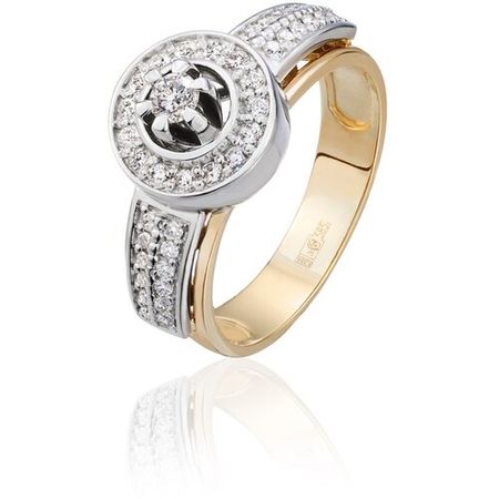 Кольцо Гатамов из жёлтого и белого золота с бриллиантами