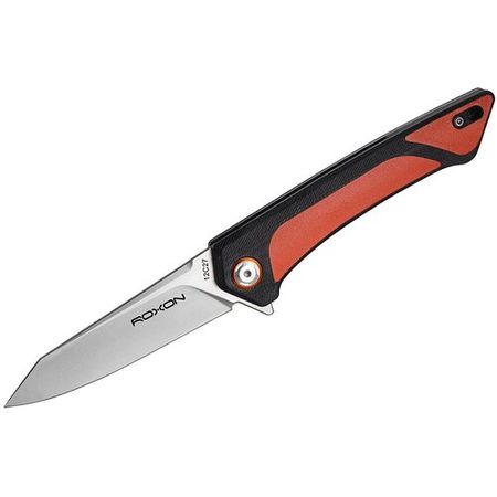 Нож складной туристический карманный Roxon K2, сталь Sandvik Steel 12C27, оранжевый
