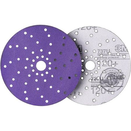 Абразивный шлифовальный круг  3M™ Hookit™ Purple+ Cubitron™ II P120+, 150 мм с мультипылеотводом | 51370 серии 737U, 3 шт.