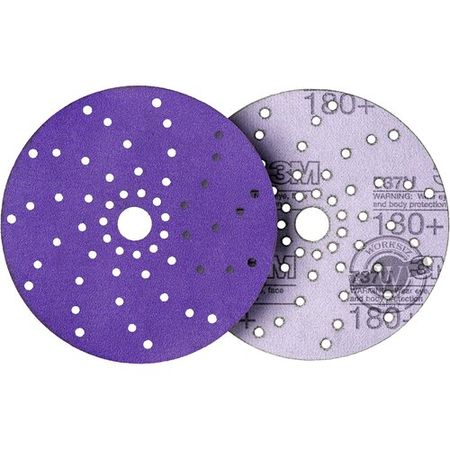 Абразивный шлифовальный круг  3M™ Hookit™ Purple+ Cubitron™ II P180+, 150 мм с мультипылеотводом | 51422 серии 737U, 1 шт.
