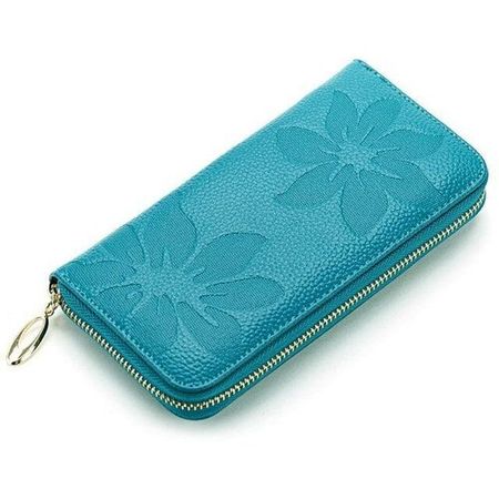 Красивый дизайнерский кошелёк из натуральной кожи фуксия