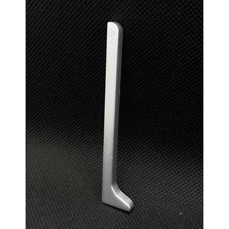 Заглушка левая, алюминиевая для плинтуса FORMEX H60, 1 шт., Анодированное серебро
