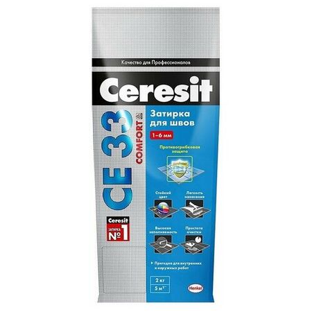 Затирка для узких швов до 6 мм Ceresit СЕ 33 Comfort 2 кг