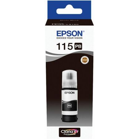 Чернила EPSON 115  для СНПЧ L8160/L8180, черные фото, объем 70 мл, оригинальные, C13T07D14A