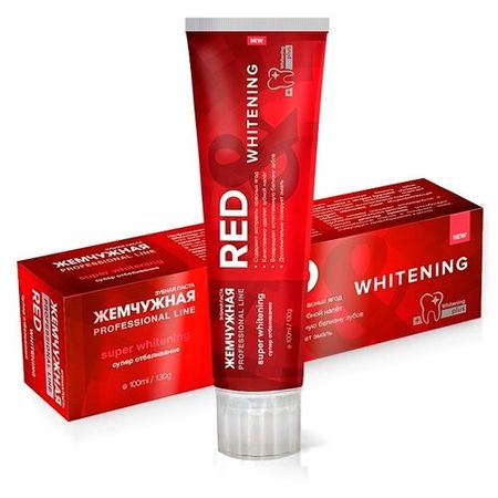 Жемчужная Professional Line Зубная паста Red & Whitening 100мл