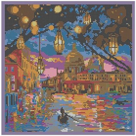 Алмазная мозаика картина Огни Венеции 39*39см