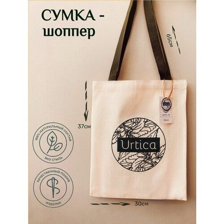 Cумка-шоппер Urtica женская с принтом, премиум текстиль